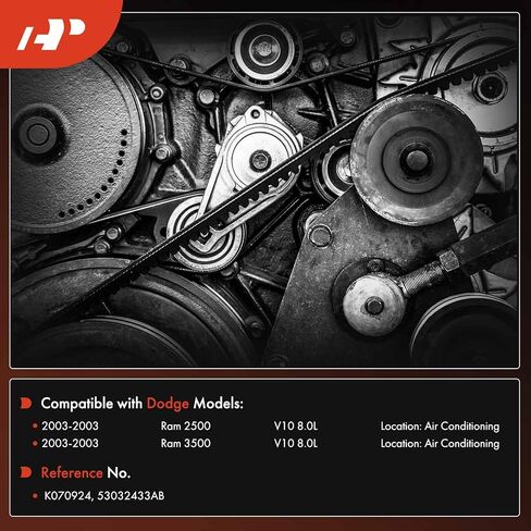 A-Premium 92.42 Inch Air Conditioning Engine Serpentine Drive Belt Compatible with Dodge Ram 2500 3500 2003, V10 8.0L in Saudi Arabia
