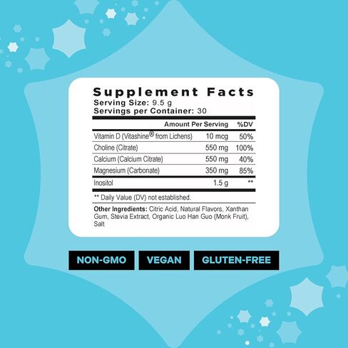 Best Nest Wellness Mama Bird Multi Mineral Supplement Powder Complex w/Magnesium, Choline, Calcium and More, Supports Brain & Bone, Non-GMO, Fizzy Lemon-Lime Drink Mix, 10 oz in Kuwait