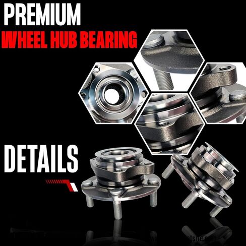 2 قطعة 513298 مجموعة محور العجلة الأمامية تناسب نيسان روج 2008-2013، لروج سيليكت 2014-2015، لسنترا 2007-2012، 5 العروة ث/ABS in Kuwait