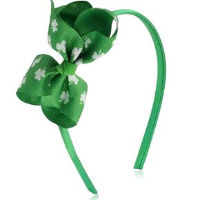 Pvoiue St. Patrick's Day Headband Green Shamrock Headband for Women and Girls - St. Patrick’s Day Lucky Clover Irish Holiday Hair Accessories Gifts in Kuwait