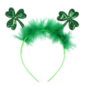 St Patrick's Day Headband Green Clover Bow Shamrock Headband St Patricks Day Decor Luck Hair Hoop Boppers for Costume Accessory Party Favor in Kuwait