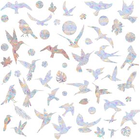 62 قطعة من ملصقات نافذة الطيور، ملصقات نافذة مضادة للتصادمات لإنقاذ الطيور من الضربات، ملصقات باب زجاجي قوس قزح لاصطياد الشمس لمنع ضربات نافذة الطيور in Kuwait