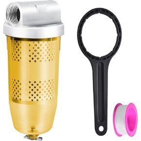 Fuel Canister 3/4" NPT Top Cap 496 Bowl Tank Replacement for Gasoline and Diesel Water Separate 30 Micron Filtration Max 25 Gpm 150 Psi Flow Replace# B10-AL Oil Filter Assembly with Wrench in Kuwait