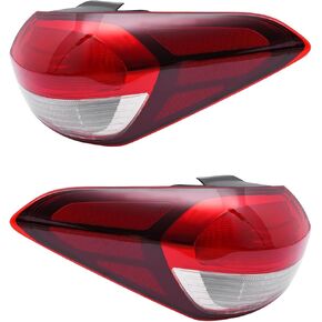 1 Pair Outer Side Halogen Tail Light Rear Lamps Assembly for 2017 2018 Kia Forte EX/LX/S/SX OE/OEM L92401-F20000, R92402-F20000 (Passenger + Left Side) (Bulbs Not Included) in Kuwait
