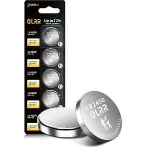 CR2450 بطارية 3V بطارية ليثيوم عملة خلية 5 حزمة، بطاريات طويلة الأمد CR2450 مفتاح السيارة عن بعد، الساعات، المفاتيح الرئيسية، الآلات الحاسبة، الألعاب الإلكترونية in Kuwait