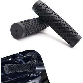 2 PCS Dirt Bike Grips, 7/8" 22mm Non-Slip Rubber Motorcycle Handlebar Grips, Bike Handlebar Aluminum Alloy Single Side Lock-On Grip Sleeve, Universal for Motorcycles & Bicycles (Black) in Kuwait