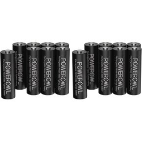 POWEROWL AA Batteries Rechargeable Kit, High Capacity 2800mAh 1200 Cycles 1.2V NiMH Double A Battery - 8 Count w/Charger in Saudi Arabia