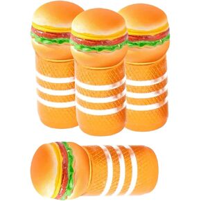 4PCS Hamburger Bike Tire Valve Stem Caps,Cute 3D Food Bike Accessories Decor, Universal Air Caps Fit for Most Car Motorcycles Trucks Bicycles. Perfect Burger Gifts for Men Women in Kuwait