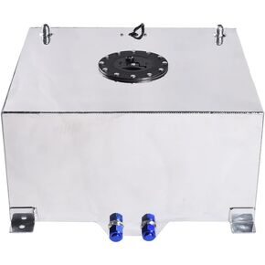 MOTORHOT 15 Gallon Fuel Cell 60L Aluminum Fuel Tank Universal Racing Street Drift Strip Fuel Gas Tank with Level Sensor Silver in Kuwait