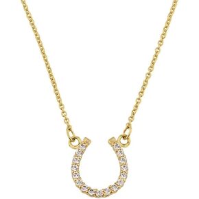 غرامة 14 ك الذهب الأصفر سحر حدوة الحصان مع قلادة الماس in Kuwait