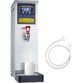 موزع الماء الساخن، غلاية مياه تجارية، سخان كهربائي، ماكينة ماء ساخن، ستانلس ستيل 30 لتر (8 جالون)/ساعة، تحكم في درجة الحرارة بدرجة حرارة 86-212 درجة فهرنهايت لمطعم مكتب شاي بوبا، 1600 وات in Kuwait