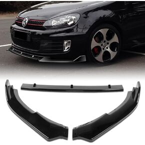 Front Bumper Lip fit for Compatible with 2010-2013 Volkswagen Golf MK6 GTI Model Only, Front Bumper Lip Spoiler Air Chin Body Kit Splitter Painted Glossy Black ABS, 2011 2012 (Sport-Style) in Kuwait