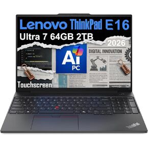 ThinkPad T16 Gen 2 Business Laptop (16" FHD+ Anti-glare, 10-Core i7-1355U, 48GB DDR5 RAM, 2TB PCIe SSD), Fingerprint Reader, 1080p Webcam, Ethernet, Type-C, Wi-Fi 6E, Win 11 Pro w/ AI Copilot, Black in Kuwait