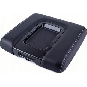 غطاء مسند ذراع من الجلد الأسود للمقعد الأمامي مع حصيرة بطانة متوافقة مع كاديلاك إسكاليد ESV لسيارة تشيفي سيلفرادو 1500 2500 3500 سوبربان تاهو لجي إم سي سييرا يوكون XL - استبدال 22881398 in Kuwait