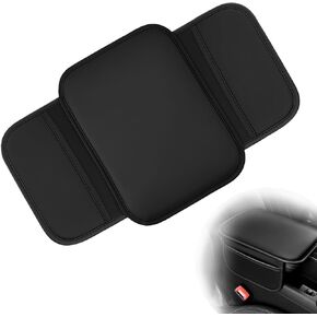 غطاء وحدة التحكم المركزية للسيارة، غطاء مسند ذراع جلدي للسيارة، وسادة وحدة التحكم الوسطى مع حقيبتين للتخزين، ملحقات داخلية عالمية للسيارات لمعظم الشاحنات وسيارات الدفع الرباعي وسيارات السيدان (أسود) in Kuwait