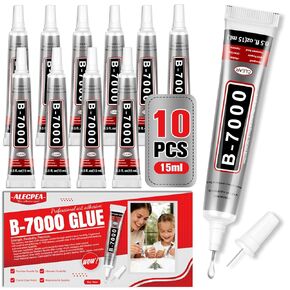 B-7000 Craft Glue for Jewelry Making - 15ml/0.5oz (10 Pack) - Multi-Function B-7000 Super Adhesive Glues Liquid Fusion Glue for Rhinestones Crafts, Clothes Shoes, Fabric, Jewelry Making, Cell Phones in Kuwait