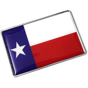 PTDecals 1 قطعة معدنية ثلاثية الأبعاد شعار علم ولاية تكساس ملصق شارة صائق للسيارات والسيارات الأمامية والمصدات الجانبية للنافذة الجانبية وصندوق السيارة والباب الخلفي 77 × 50 مم in Kuwait