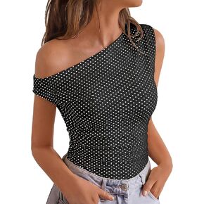 NOLLSOM Spring Tops for Women Trendy Off The Shoulder Top Going Out T Shirts Casual Floral Blouses Summer Outfits 2026 in Kuwait