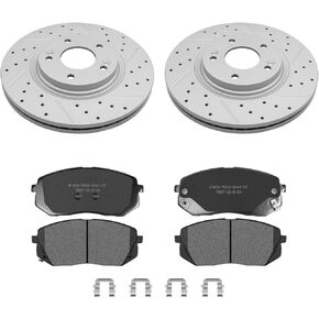 12inch(305mm) Front Brake Disc Rotors & Ceramic Brake Pads Kit Fit for Hyundai Sonata 2015 2016 2017 2018 2019, Kona Electric 2022 2023 2024, Kia Optima 2016 2017 2018 2019 2020 in Kuwait
