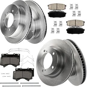 Brake Kit for 2008 2009 2010 2011 2012 2013-2021 Toyota Sequoia, for Tundra Land Cruiser Lexus LX570 Brakes and Rotors Kit Front and Rear, Pads Replacement 13.94" Front & 13.58" Rear Rotor in Kuwait