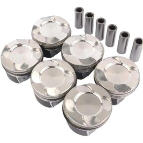 6Pcs Pistons And Rings Set STD 22mm 84+05mm 11258619196 Compatible With F10 F20 F30 F80 M135i M235i X3 X5 X6 N55B30A Engine in Kuwait