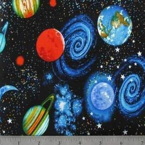 Handmade Black Space 14" Long x 42" Wide Unlined Window Curtain Valance Outer Space Sky Stars Moon Galaxy 100% Cotton Fabric in Saudi Arabia