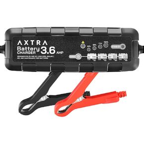 شاحن بطارية السيارة AXTRA 6V و12V، جهاز صيانة البطارية الذكي الأوتوماتيكي بالكامل 3.6 أمبير للسيارة، سيارات الدفع الرباعي، الشاحنات، الدراجات النارية، القوارب، RV، جرارات العشب، ATV - (حمض الرصاص، AGM، مختوم، جل، SLA، مغمور) in Kuwait
