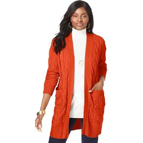 Jessica London Women's Plus Size Cable Duster Sweater in Kuwait