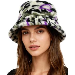 ليوبارد فو الفراء قبعة قبعة للنساء الشتاء قبعة منفوشة لطيف القط الأذن دوكر قبعة أفخم قبعة بحافة غامض ليوبارد الشتاء القبعات in Kuwait