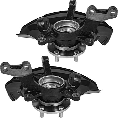 Detroit Axle - FWD Front Steering Knuckles & Wheel Hub Bearings Replacement for 2004 2005 2006 2007 Toyota Highlander - 2pc Set in Saudi Arabia