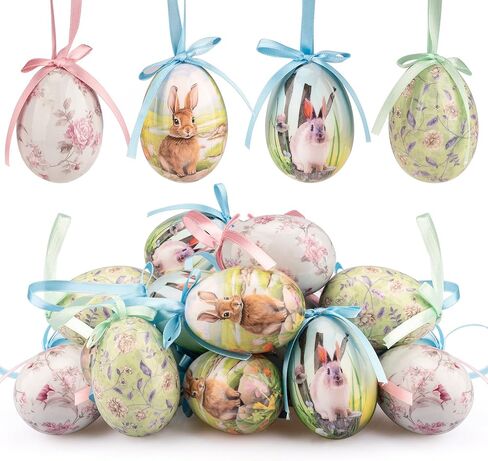 12 قطعة من زينة عيد الفصح للمنزل، بيض عيد الفصح البلاستيكي للتعليق، زخارف شجرة صغيرة للتعليق، زخارف صغيرة على شكل بيضة ملونة، زخارف شجرة لديكور العطلات، لوازم الحفلات ديكور الحديقة in Kuwait