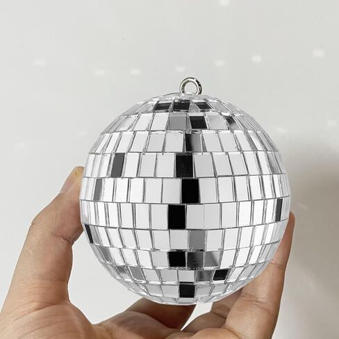 1 Pack 4" Inch Mirror Disco Ball Decorations 70s Themed Party Decoration for Disco Theme Party Ornament in Saudi Arabia