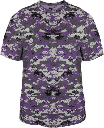 قميص جيرسي موحد للرطوبة من Badger Sport للبالغين مقاس 3XL باللون الأرجواني Digi-Camo in Kuwait