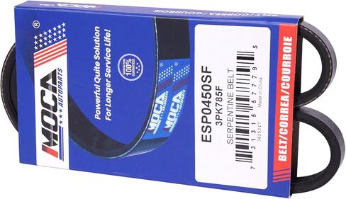 MOCA 3PK785F Accessory Drive Belt Fit for Mazda 2012-2017 3 2.0L, 2019 3 2.5L, 2012-2014 3 Sport, 2013-2016 CX-5, 2016-2017 CX-3 2.0L in Kuwait