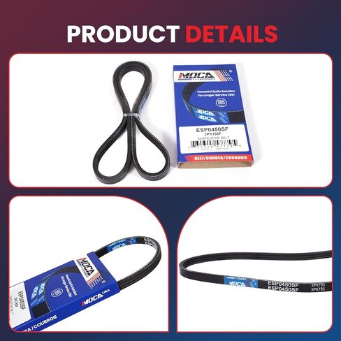 MOCA 3PK785F Accessory Drive Belt Fit for Mazda 2012-2017 3 2.0L, 2019 3 2.5L, 2012-2014 3 Sport, 2013-2016 CX-5, 2016-2017 CX-3 2.0L in Kuwait