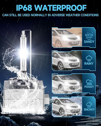 D3S HID Xenon Headlight Bulb Fit for Chevrolet 2017-2021 Bolt EV Chevy Traverse Blazer 2015-2020 Chevy Tahoe Suburban HD Premier SSV PPV Police LS LT,6000K,High Low Beam Xenon Light,Pack of 2 in Kuwait