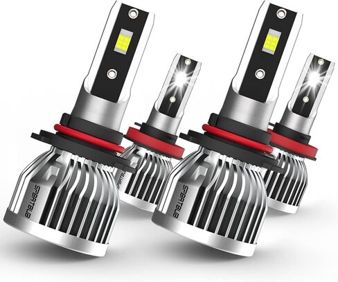 Fit For Honda Civic 2014-2015 Coupe LED Headlight Bulbs,9005/HB3 High Beam + h8/h9/h11 Low Beam, Super Bright Cool White, Plug and Play LED Headlight Bulbs Combo,Pack of 4 in Saudi Arabia