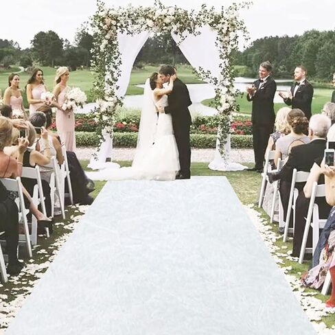 MODFUNS الأبيض الممر عداء الزفاف السجاد عداء 4x30FT المخملية النسيج الممر عداء البساط داخلي في الهواء الطلق الحدث السجاد الممر عداء ريفي المدرج السجاد للأحزاب مدخل الزفاف الممر الديكور in Kuwait