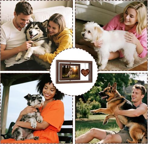 هدايا تذكارية للكلاب لفقدان تعاطف الكلاب، إطار صورة للحيوانات الأليفة للقطط لصور مقاس 6 × 4، يدور بزاوية 360 درجة in Kuwait