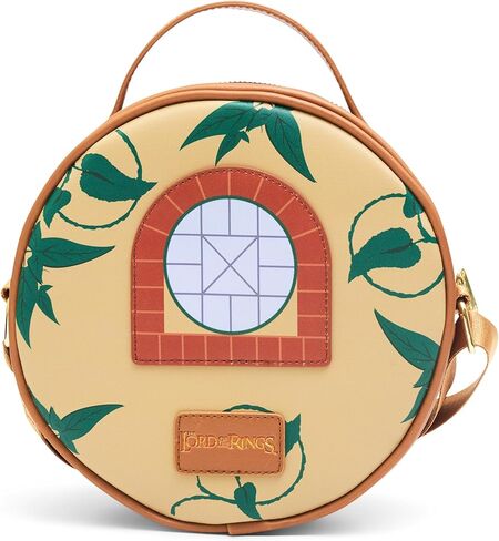 The Lord of the Rings Vegan Leather Round Crossbody Bag with Adjustable Straps, Lord of the Rings Frodos Hobbit House Door and Window Replica in Saudi Arabia