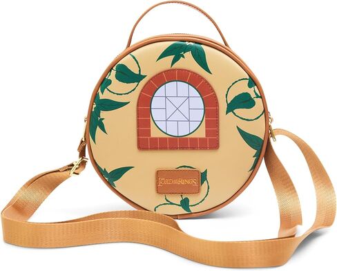 The Lord of the Rings Vegan Leather Round Crossbody Bag with Adjustable Straps, Lord of the Rings Frodos Hobbit House Door and Window Replica in Saudi Arabia