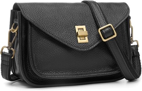 حقائب كروس للنساء من الجلد الطبيعي مع جيوب متعددة، حقائب يد نسائية صغيرة عتيقة عبر الجسم in Kuwait