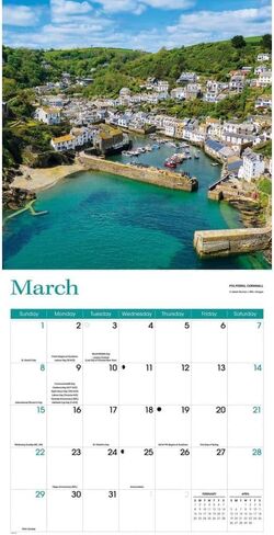 Carousel Calendars, England 2026 Wall Calendar, 12.01'' X 12.01'', 16-Month Calendar with Stapled Binding in Kuwait
