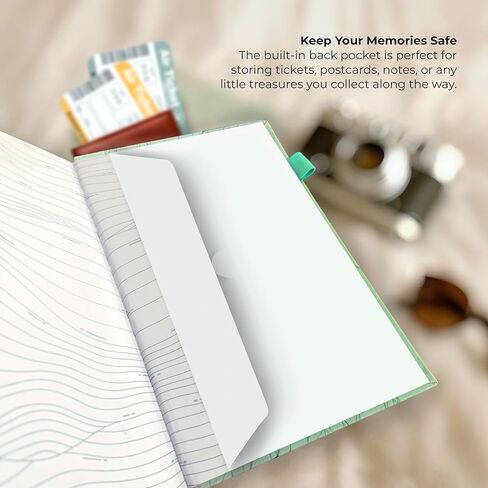 Travel Journal Gift Set for Women – Sustainable Linen Hardcover Notebook with Magnetic Keepsake Box & Reusable Bag, 190 Pages (120 GSM), 6x9 Eco-Friendly Travel Gift in Saudi Arabia