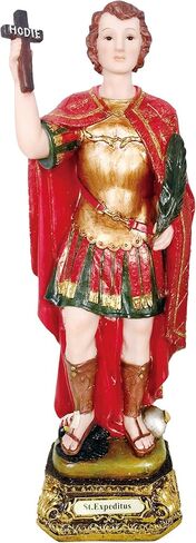 Love's Gift Saint Expeditus Statue Holy Figurine St Espeditus Sculpture Religious Decoration Statue Deco (8 Inch) in Saudi Arabia