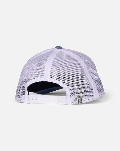 قبعة Salty Crew Pinnacle 2 Retro Trucker باللون الأبيض/الأردوازي مقاس واحد - قبعة بيسبول للجنسين قابلة للتعديل للبالغين قبعة من القطن الفاخر للرياضات الخارجية للرجال والنساء in Saudi Arabia