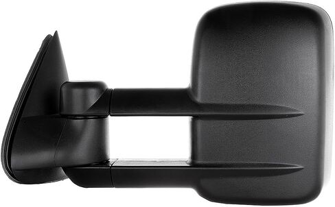 مرايا السحب FINDAUTO مناسبة لـ 1999-2007 لسيارة Chevy/GMC Silverado/Sierra 1500 2500HD 3500HD مرايا السحب مع غطاء أسود قابل للطي للسائق والراكب يدويًا in Saudi Arabia