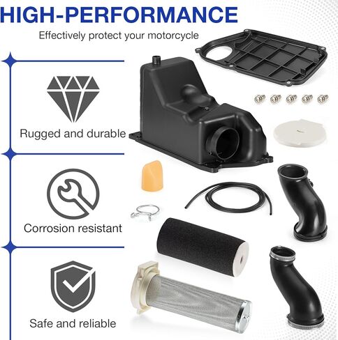 Air Filter Complete Kit Guide + Air Filter Box + Lid Cap + Air Cleaner Intake Dust Joint for Yamaha Warrior 350 YFM350X 1987-2004 in Kuwait