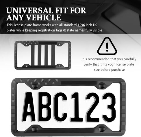 Silicone License Plate Frames with 3D American Flag Pattern,Stylish Car Plate Frame with Bolts & Gaskets,Universal Licence Plates Frame Holder as USA 250th Anniversary Merchandise in Saudi Arabia