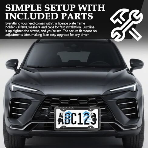 Silicone License Plate Frames with 3D American Flag Pattern,Stylish Car Plate Frame with Bolts & Gaskets,Universal Licence Plates Frame Holder as USA 250th Anniversary Merchandise in Saudi Arabia